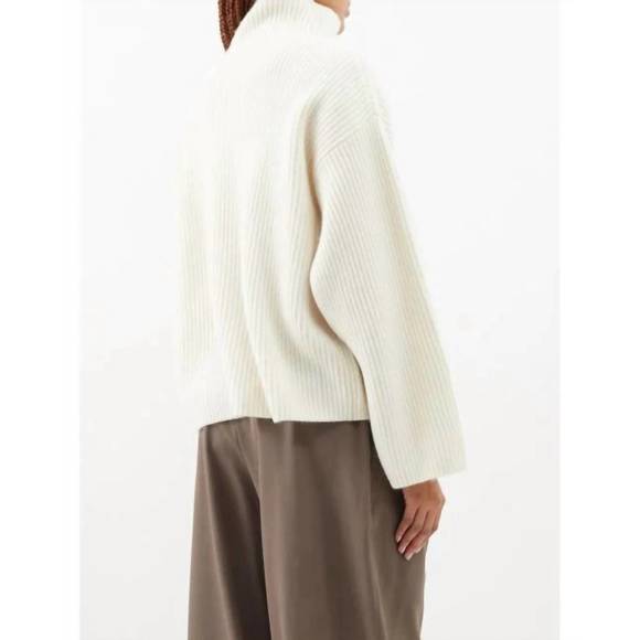 NEW ARCH4 CASHMERE frankie sweater in ivory - Picture 2 of 4